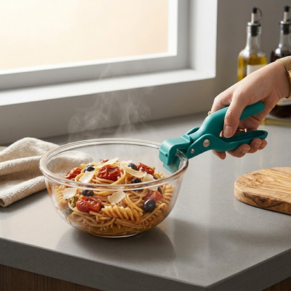 Novalorocosh Silicone Anti-Scald Bowl Clip, Non-Slip Hot Dish Gripper for Oven, Steamer, and Microwave - Professional Kitchen Tool