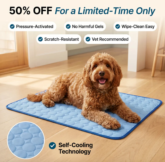 ⭐️Novalorocosh® CoolPaw Self-Cooling Mat for Dogs & Cats