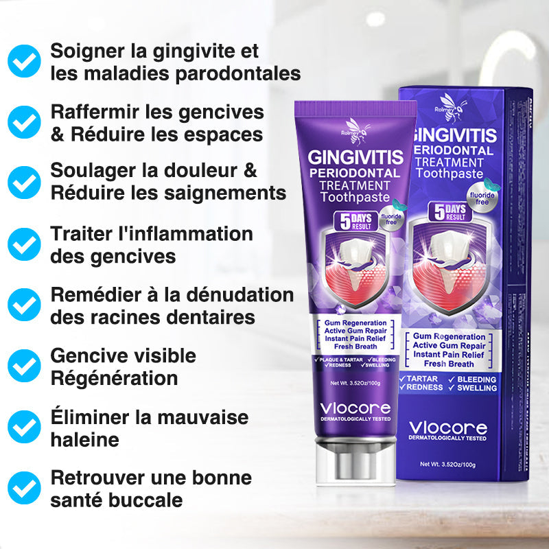 Dentifrice thérapeutique Rolimey® VioCore au venin d’abeille contre la gingivite et la parodontite